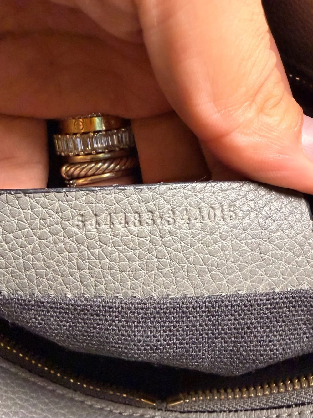 Alexander McQueen Gray Leather Satchel with Gold Skull Accent